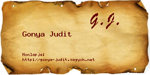 Gonya Judit névjegykártya